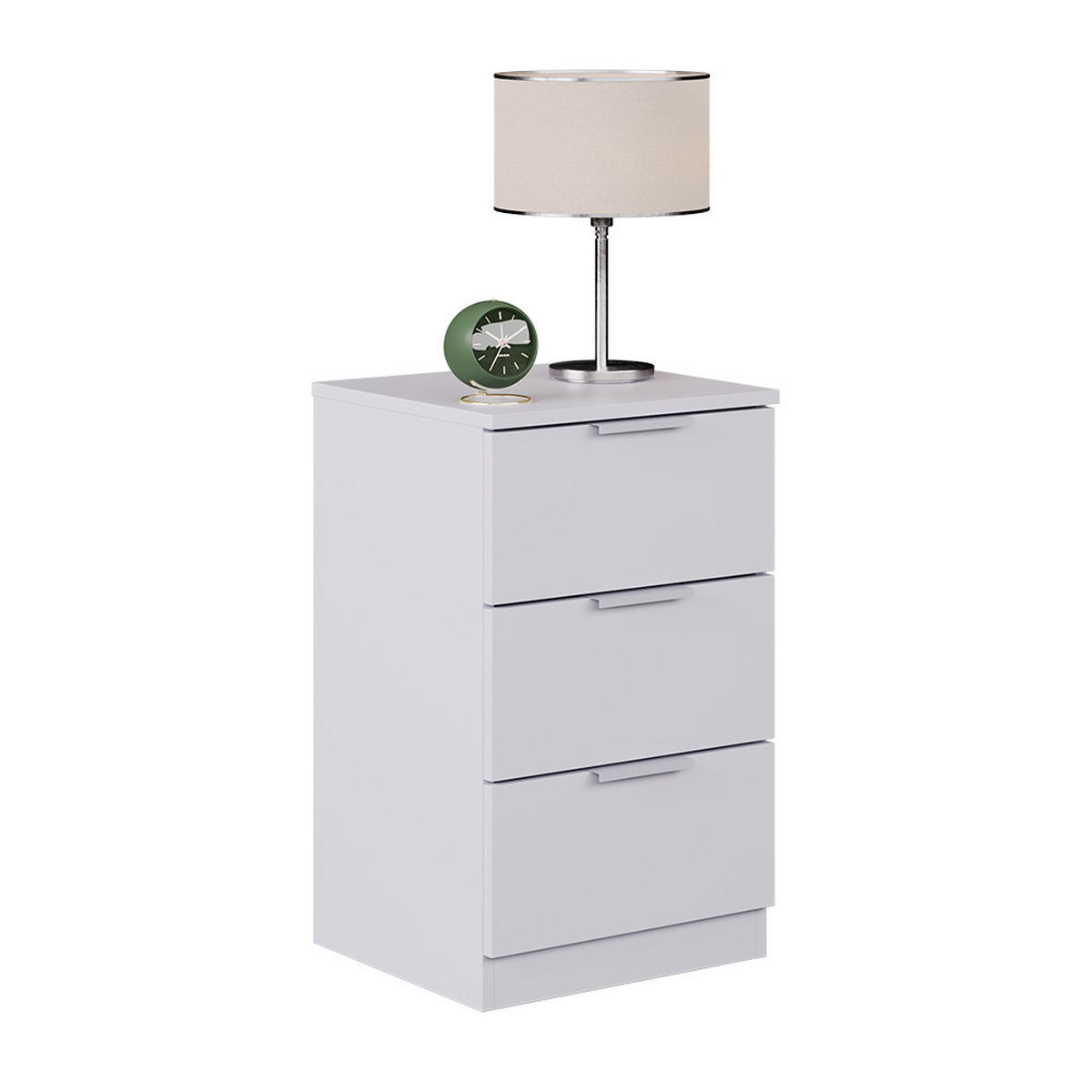 NACHTTISCH Fino Weiß 37.6 x 61.8 cm mit 3 Schubladen - Weiß, Holzwerkstoff (37.6/61.8/35cm) - Vicco