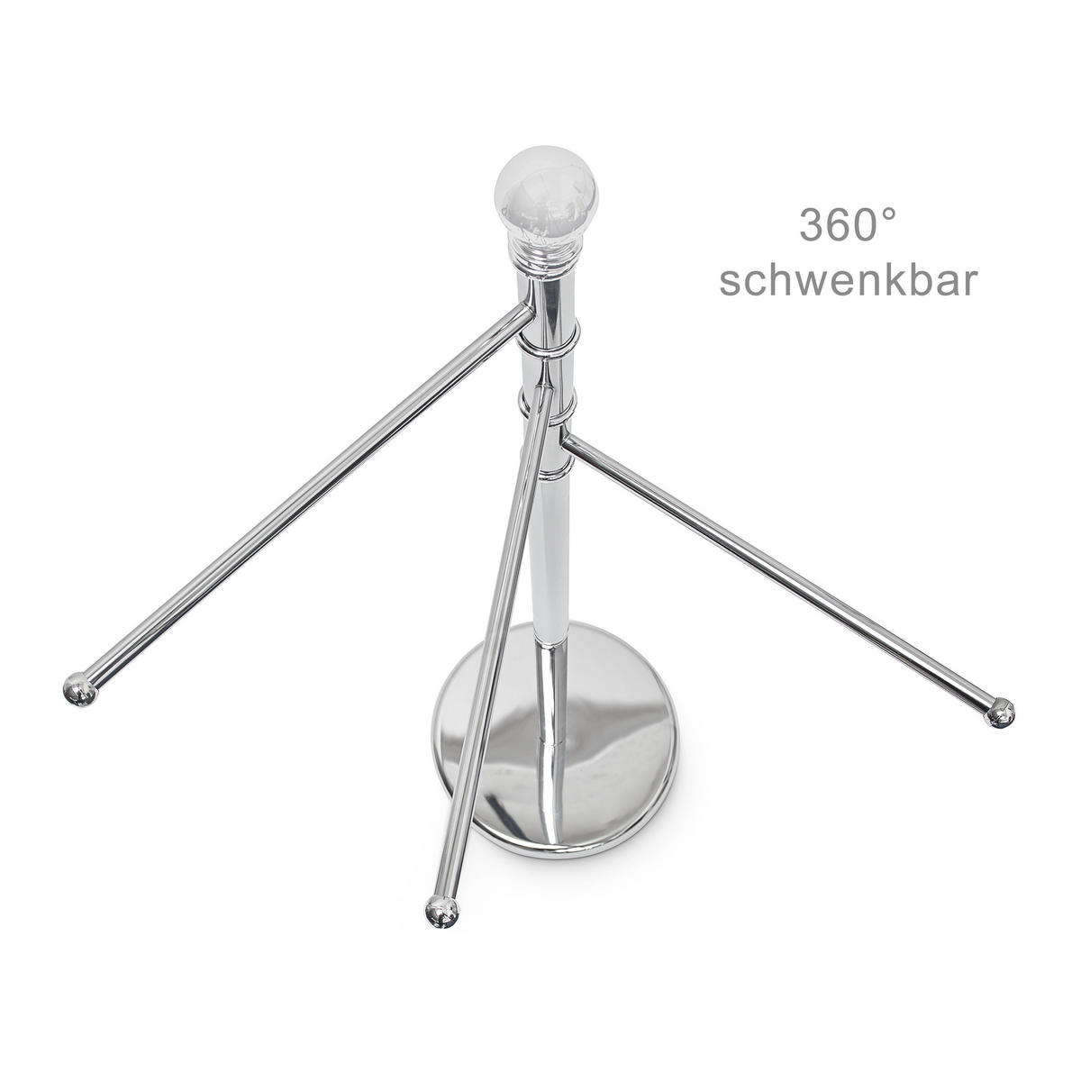 HANDTUCHSTÄNDER - Silberfarben, Metall (70/93.5/70cm) - Relaxdays