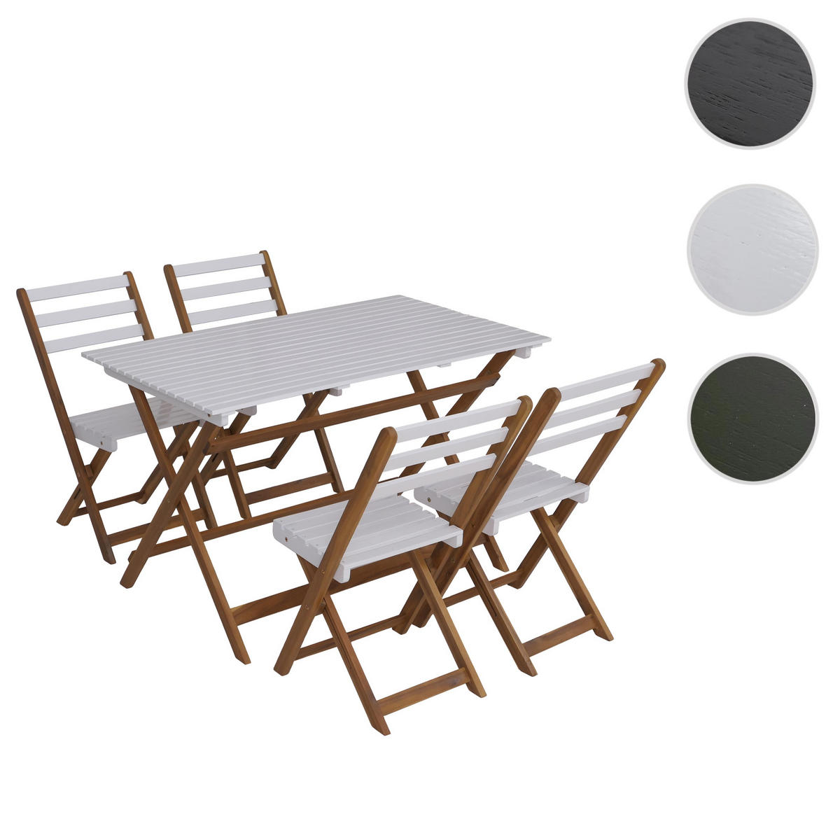 SITZGRUPPE Braun, Weiß - Braun/Weiß, Holz - MCW