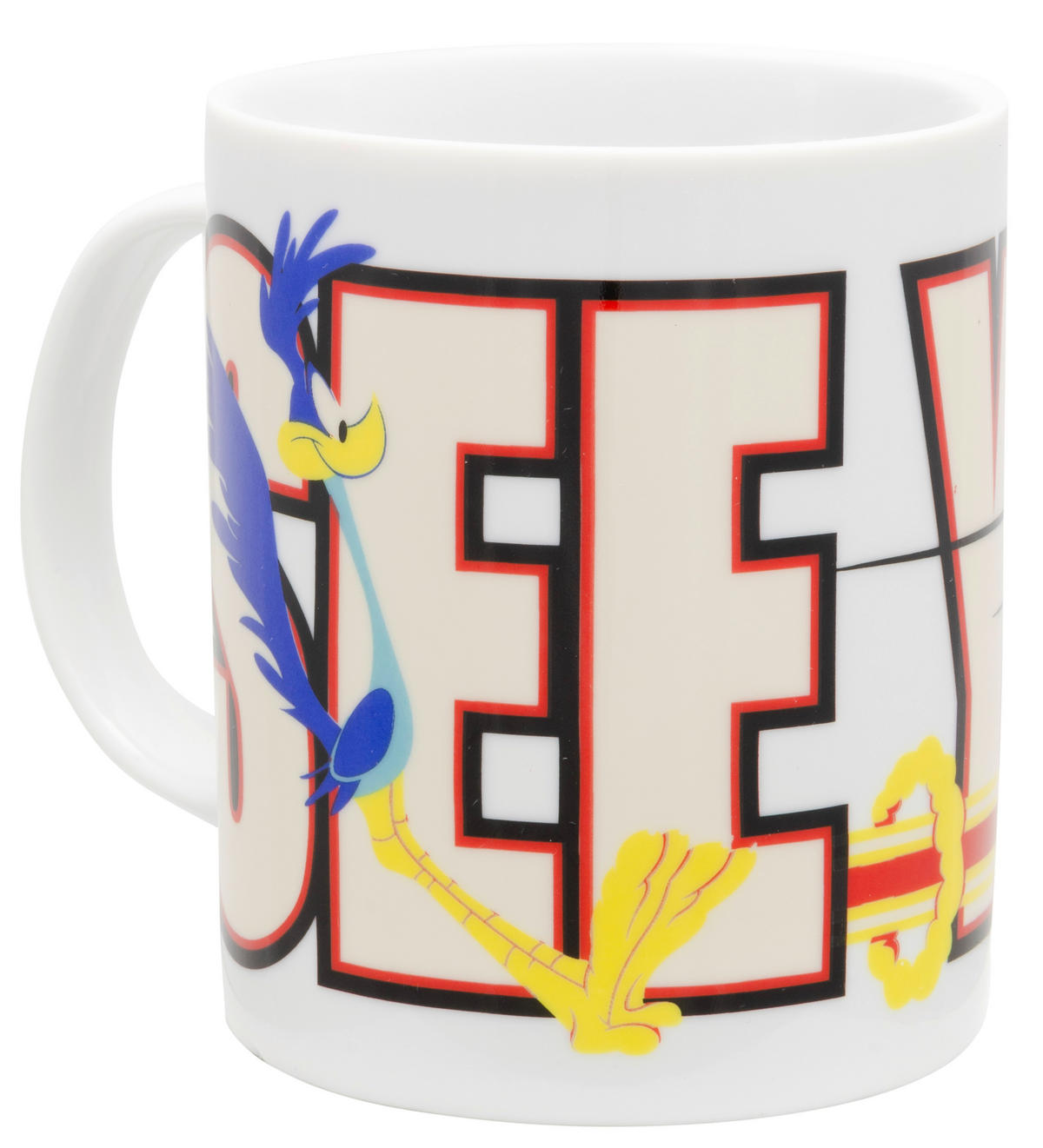 KAFFEEBECHER Looney Tunes Road Runner & Coyote - See ya! Weiß 320 ml - Multicolor, Keramik (0.32L) - Looney Tunes