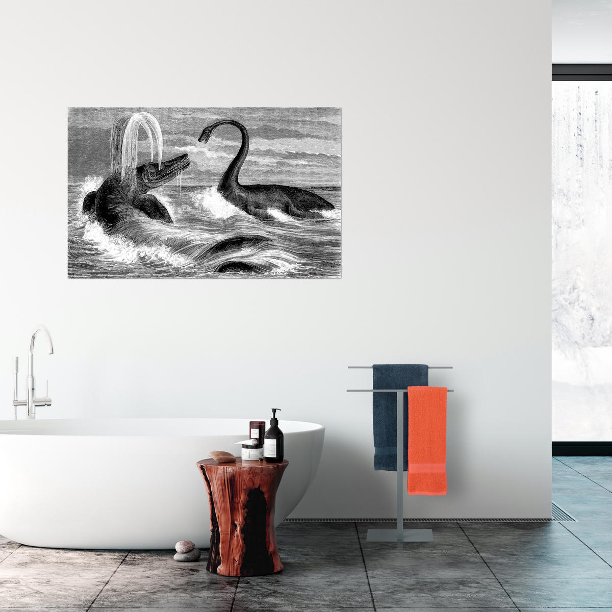 HANDTUCHSTÄNDER - Grau, Metall (50/82/19cm) - Relaxdays