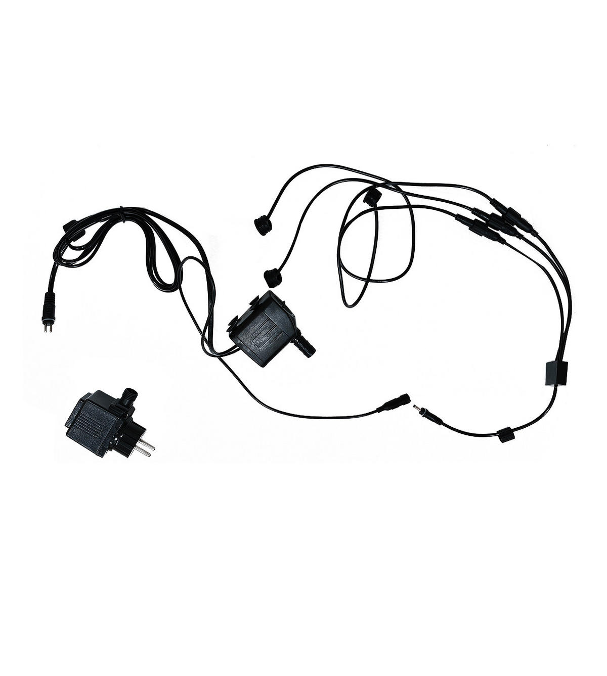 GARTENBRUNNEN, LED-Beleuchtung, Kunststein, Wasserspiel, Grau - Grau, Naturmaterialien (34.5/34.5/100.5cm) - FLIEKS