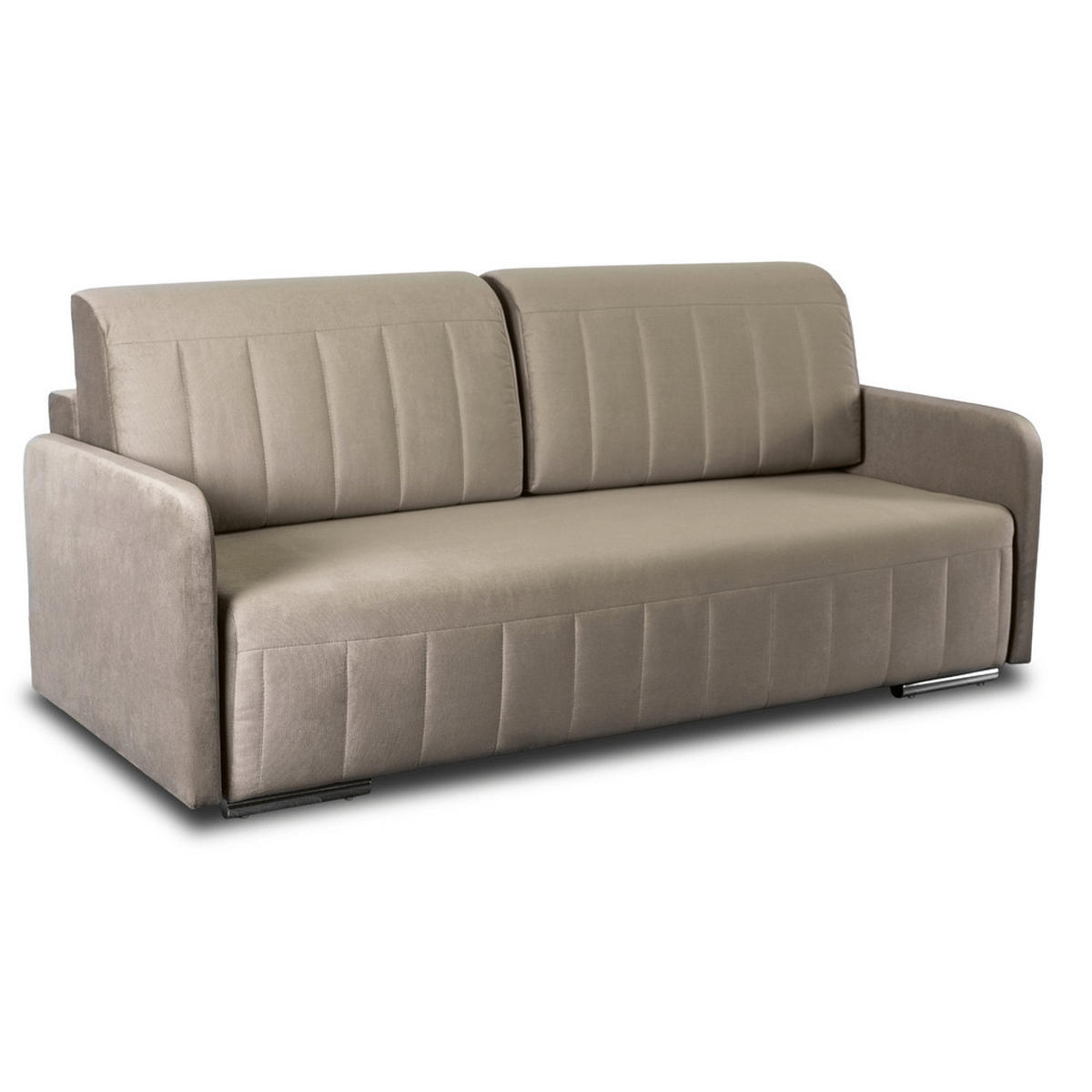 SCHLAFSOFA LUMO Schlaffunktion Zweisitzer beige - Bronzefarben, Holz/Textil (204/91/96cm) - makarowski meble