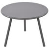 COUCHTISCH rund 60 cm Kunststoff dunkelgrau - Dunkelgrau, Kunststoff/Metall (60/60/45cm) - CLP