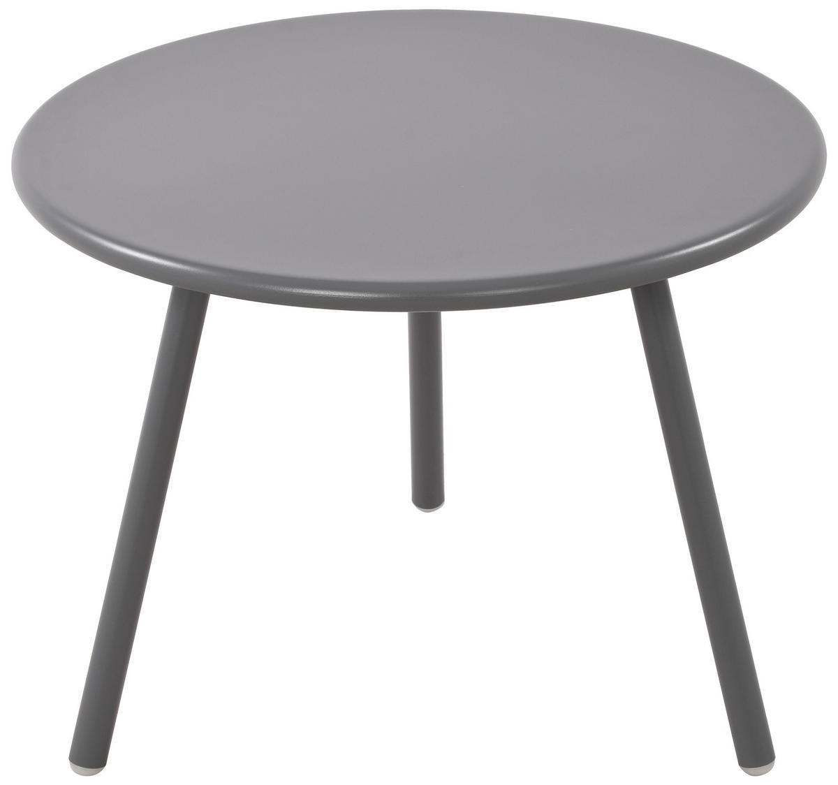COUCHTISCH rund 60 cm Kunststoff dunkelgrau - Dunkelgrau, Kunststoff/Metall (60/60/45cm) - CLP