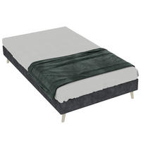 POLSTERBETT 90x200 cm niedrig ohne Stauraum grau - Grau, Textil (90/200cm) - LEBENLANG