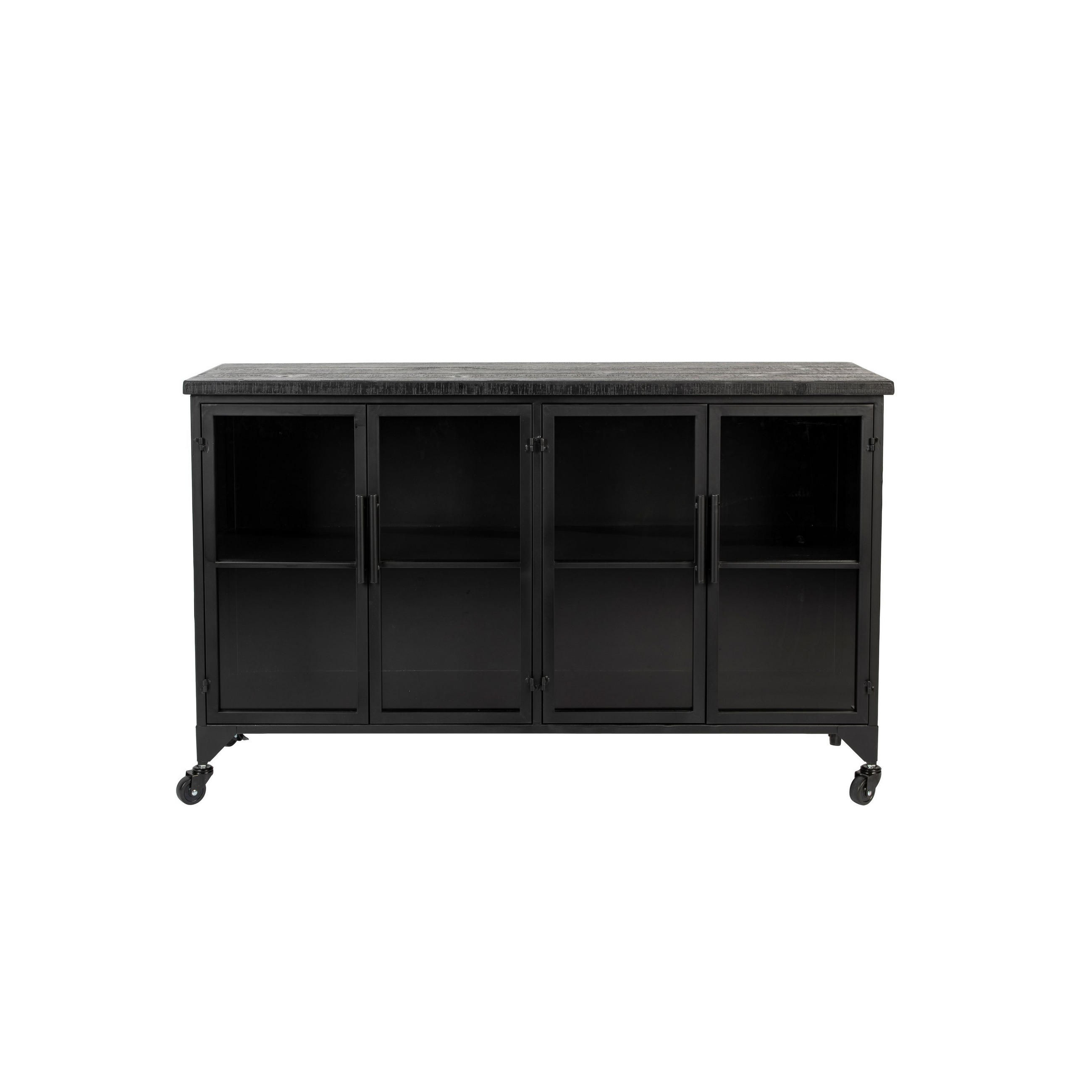 Housecraft Living Aufbewahrungsschrank Schwarz 35x75x120 cm
