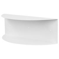 WANDBOARD - Halbrund - Eisen - Weiß, Metall (60/20/20cm) - home24