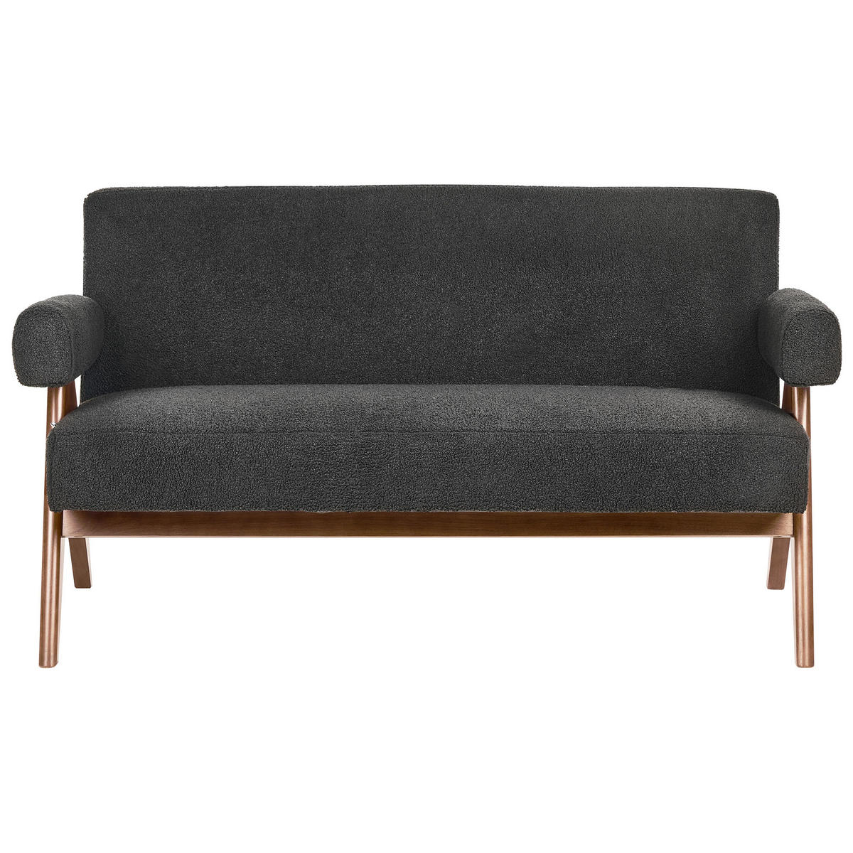 SADA POHOVEK Bouclé Černá/Tmavě hnědá Tamre - černá/hnědá, textil (148/79/78cm) - Beliani