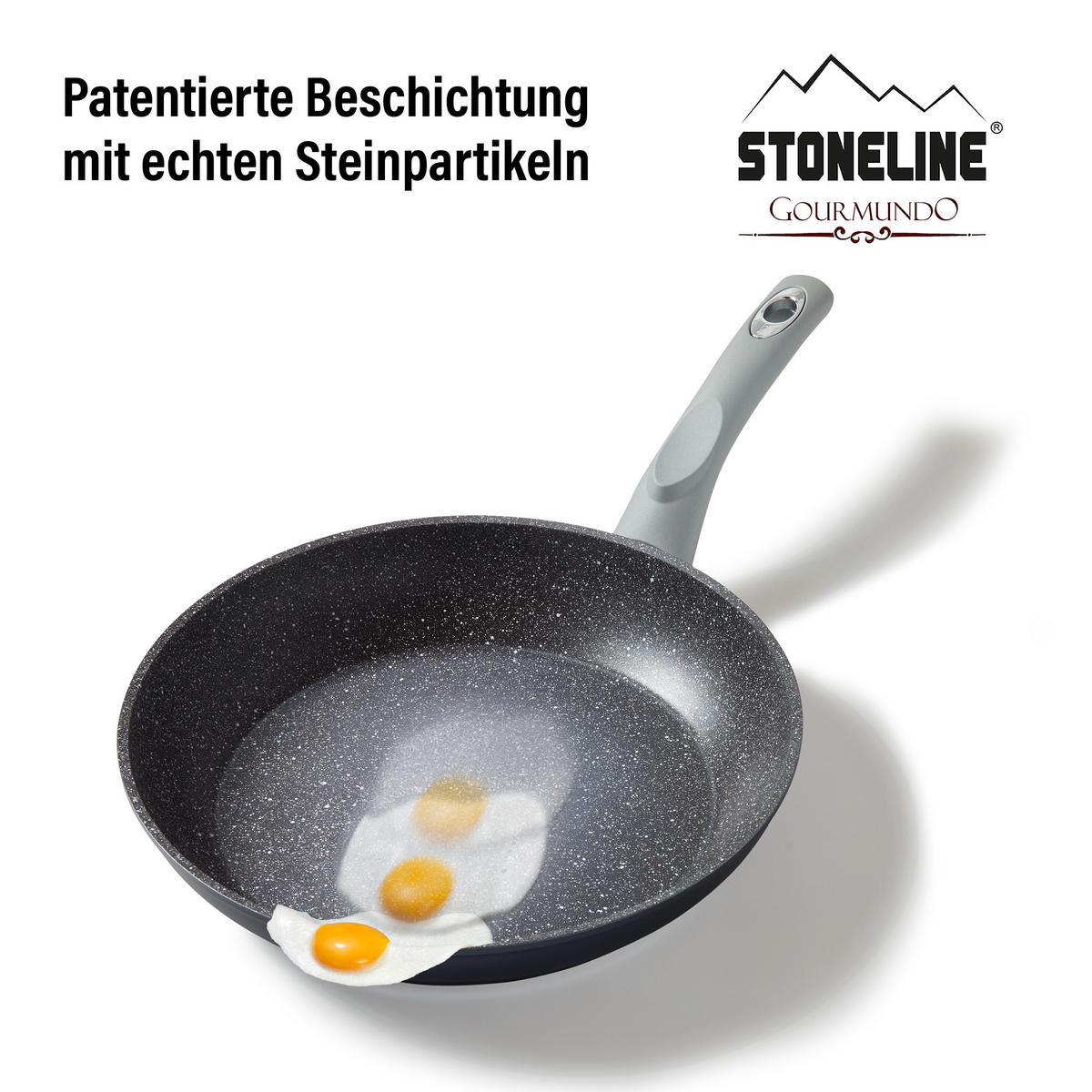 PFANNENSET 3 TEILIG - Grau, Metall - Stoneline