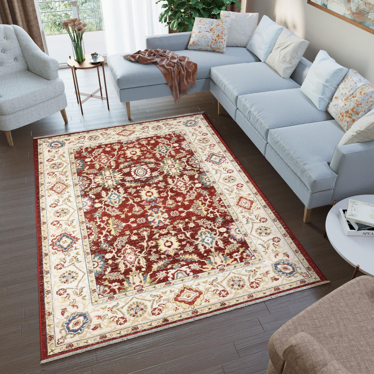 TEPPICH RIVIOLI Rot 80/150 cm - Rot, Textil (80/150cm) - Tapiso