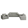 SITZGARNITUR NIMES 3-2-1 Stoff Portland Grau - Grau, Holz/Textil (92/82/245cm) - Kaiser Möbel