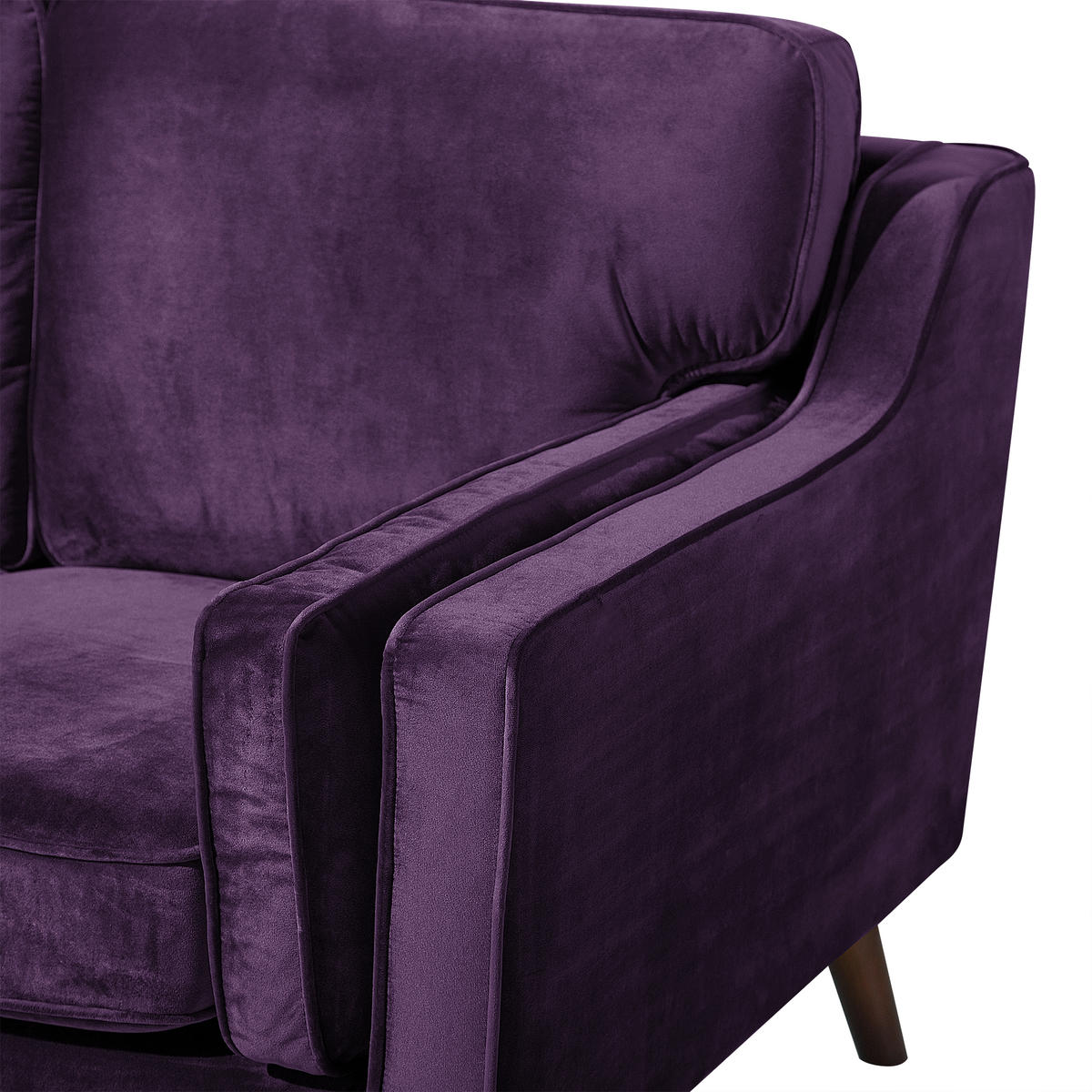2-SITZER-SOFA Samtstoff Violett Lokka - Violett, Textil (150/85/83cm) - Beliani