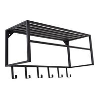 KLEIDERABLAGE Ary Schwarz - Schwarz, Metall (80/40/30cm) - LOFT42