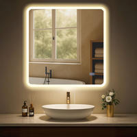 WANDSPIEGEL eckig 80/3.5/80 cm Glas Klarglas - Klar, Glas (80/80/3.5cm) - CLP