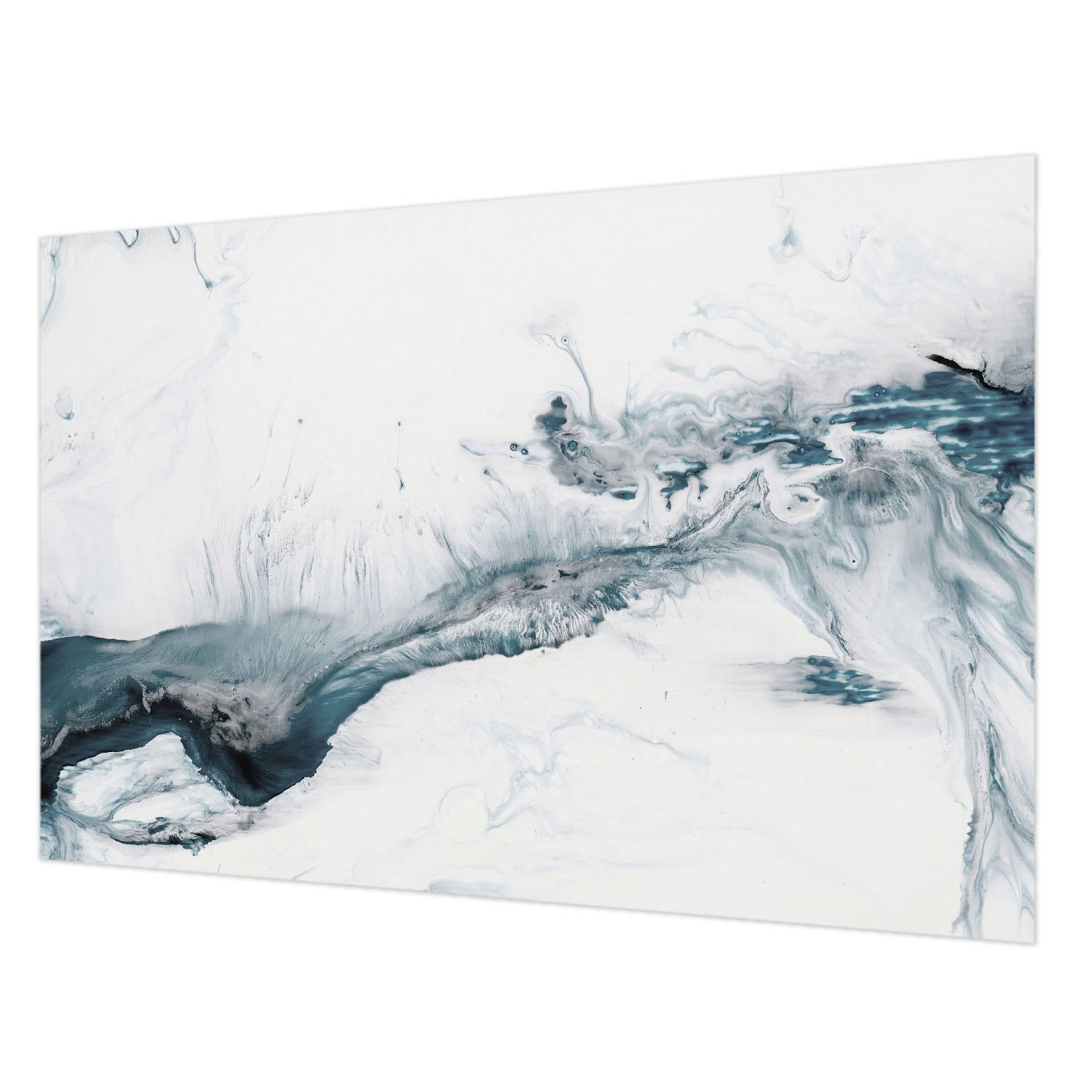 FOTOTAPETE 104x70 cm - Abstrakte Eleganz - Weiß, Textil (104/70cm) - Wallfluent