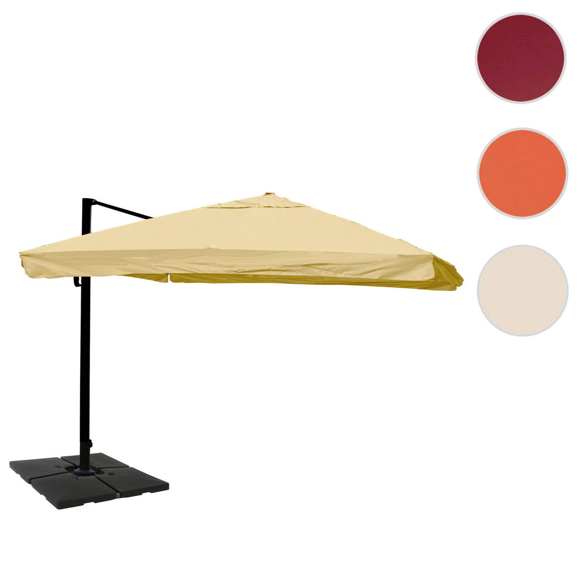 AMPELSCHIRM Cremeweiß 300/400 cm - Weiß, Textil (400/300cm) - MCW
