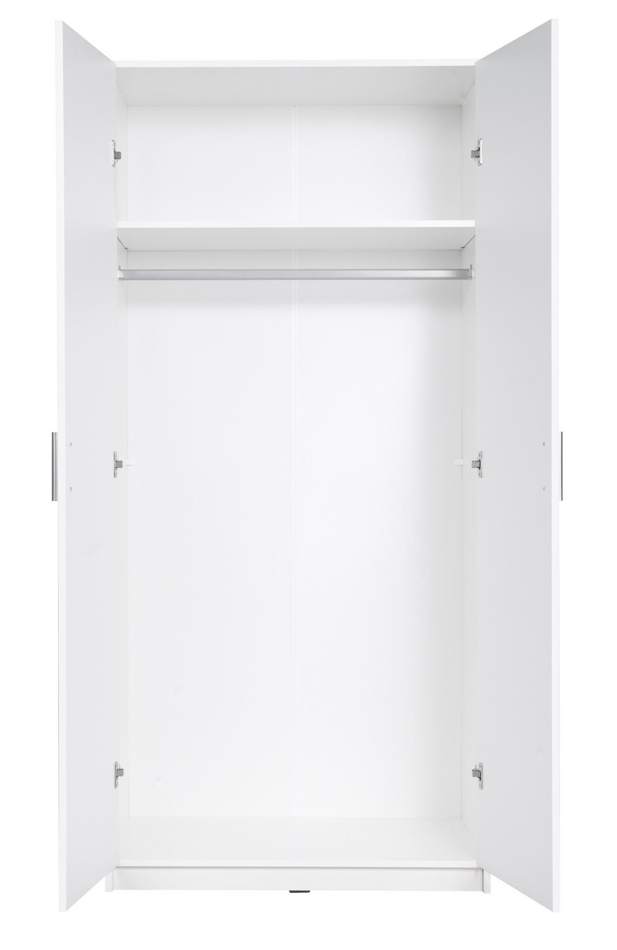 DREHTÜRENSCHRANK LUGERN 91,2/197,6/53,6cm 2-türig Weiß - Weiß, Holzwerkstoff (91.2/197.6/53.6cm) - MASSENO
