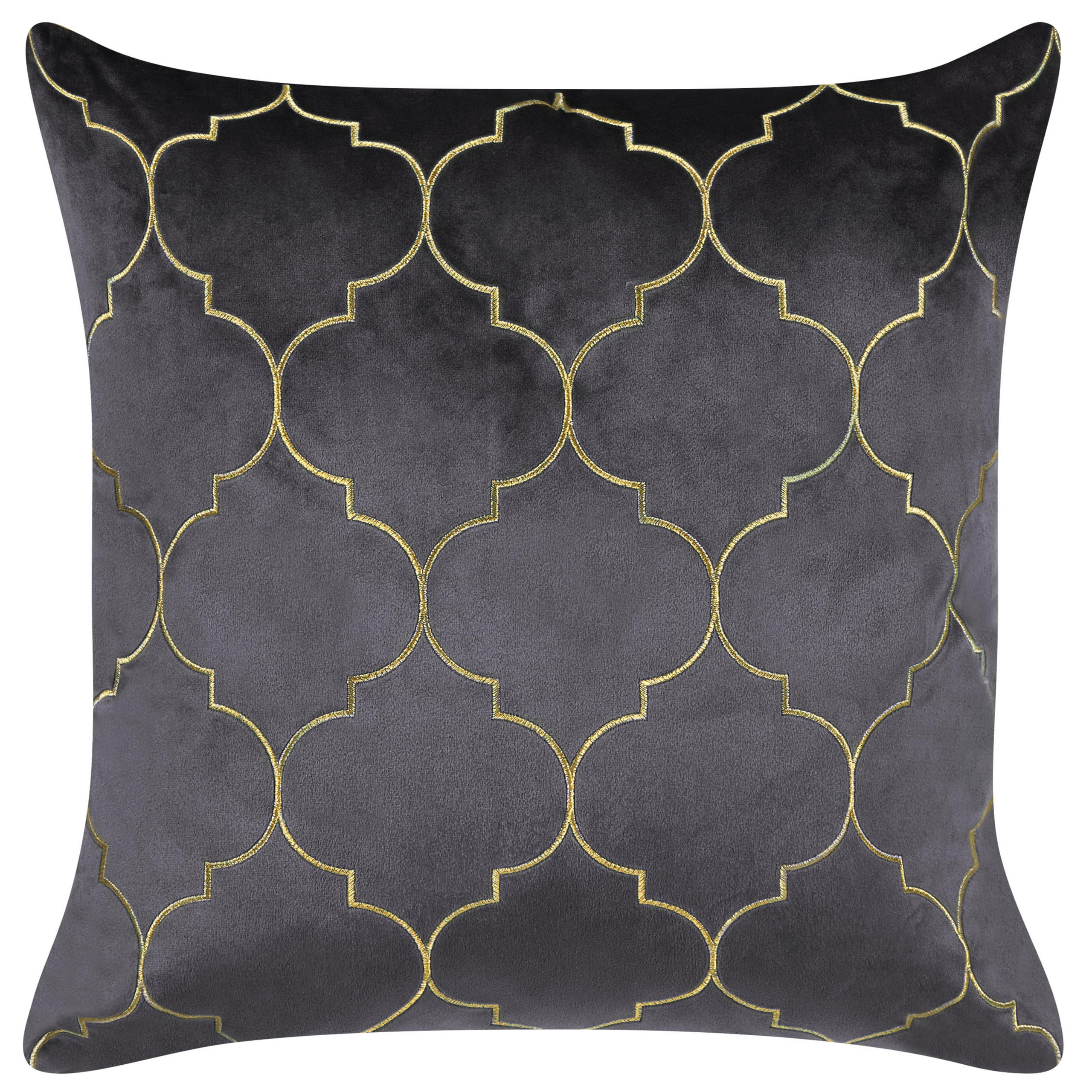 DEKOKISSEN 2er-Set Grau 45/45 cm Alyssum - Grau, Textil (45/45cm) - Beliani
