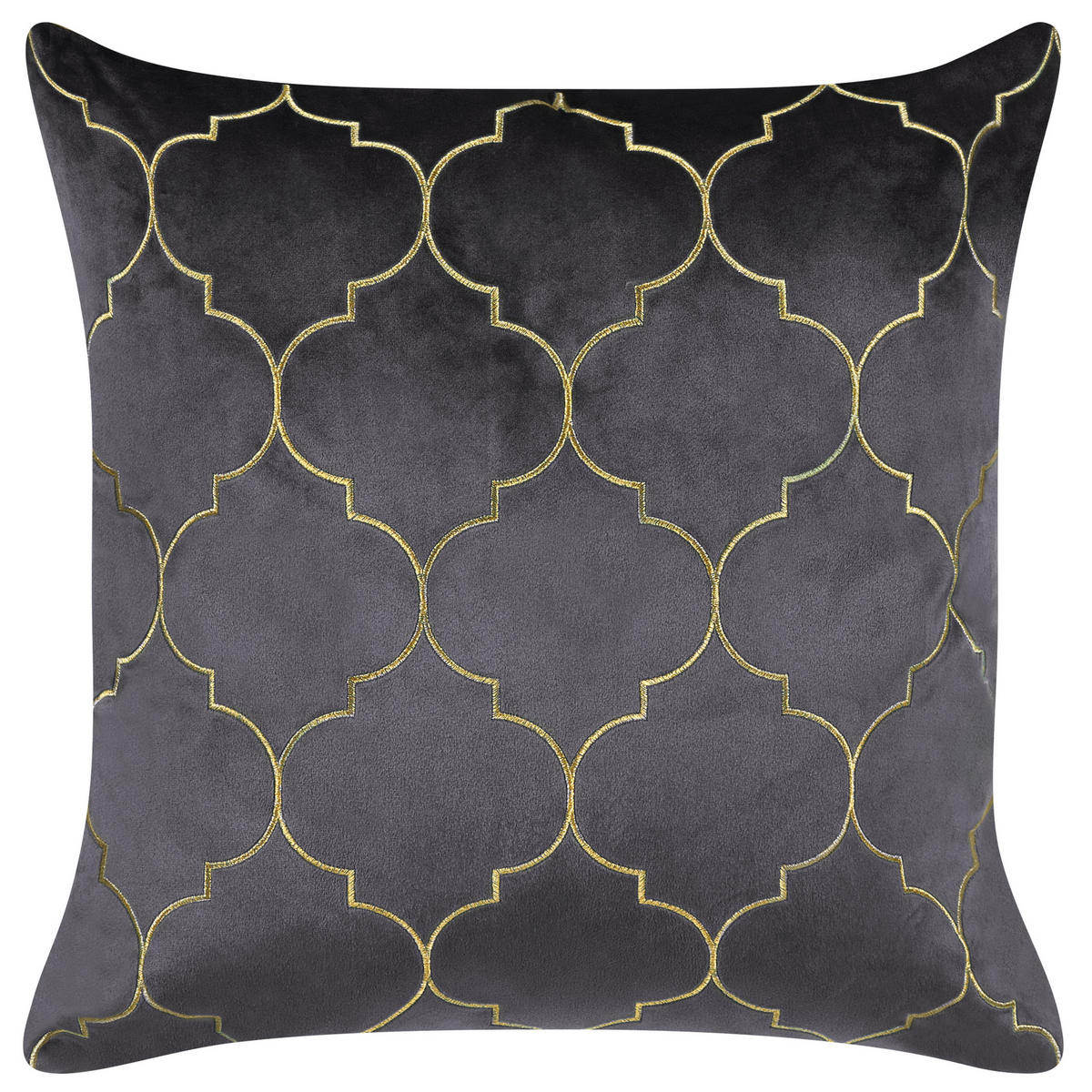DEKOKISSEN 2er-Set Grau 45/45 cm Alyssum - Grau, Textil (45/45cm) - Beliani