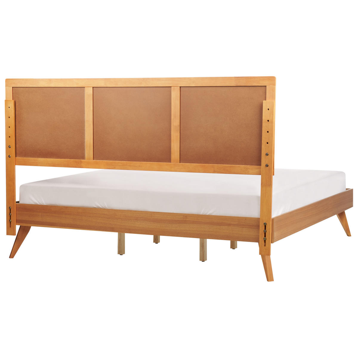 BETT mit Lattenrost 180x200 cm Heller Holzfarbton Istres - Hellbraun, Holzwerkstoff (180/200cm) - Beliani