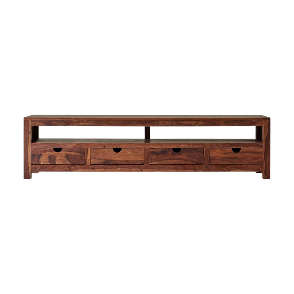 TV-SCHRANK Oliver Dunkelbraun aus Palisander - Dunkelbraun, Holz (200/50/45cm) - Tikamoon