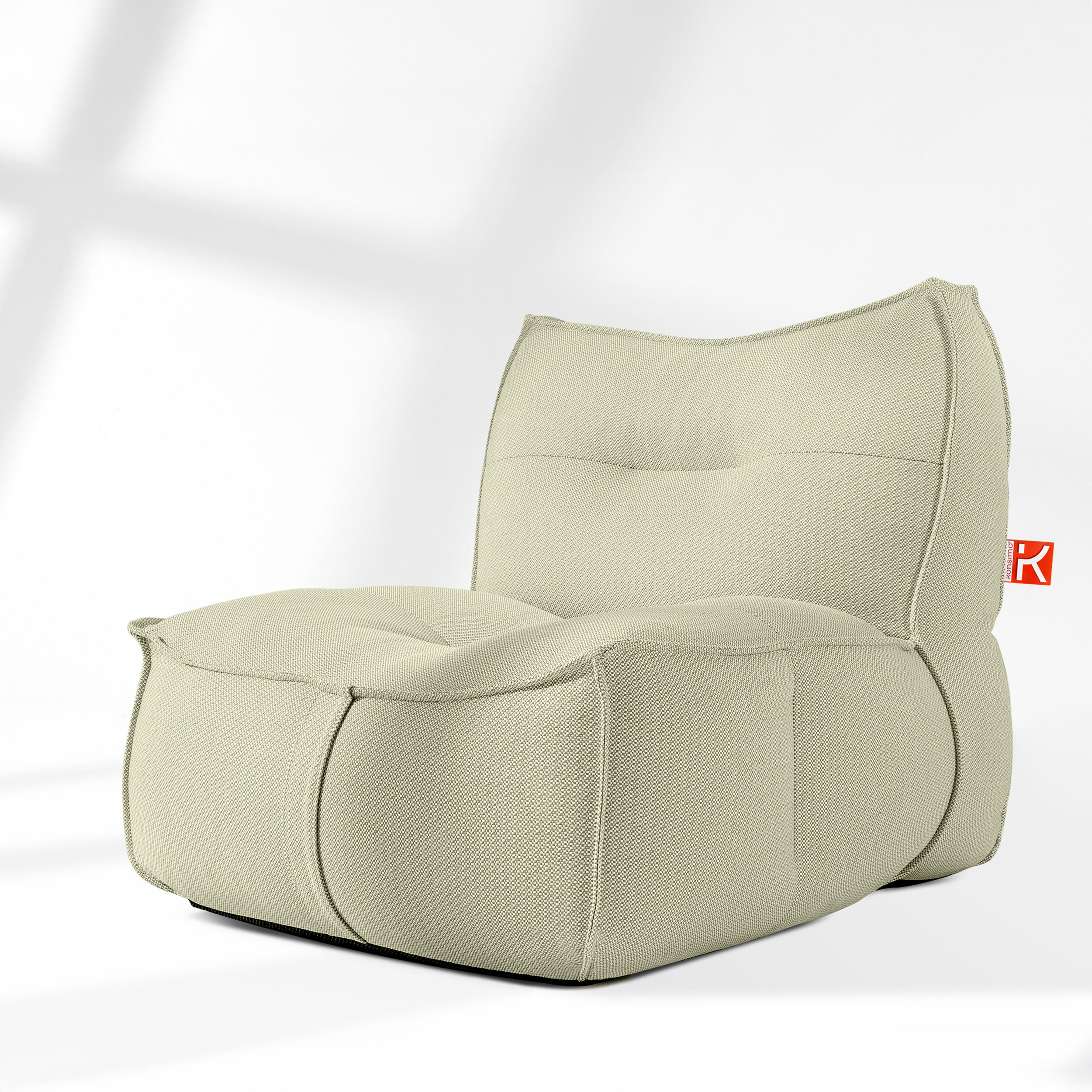 GARTENSESSEL LOVIA Lounge-Sessel, Hellgrün/Weiß - Hellgrün, Textil (90/82/106cm) - KONSIMO®