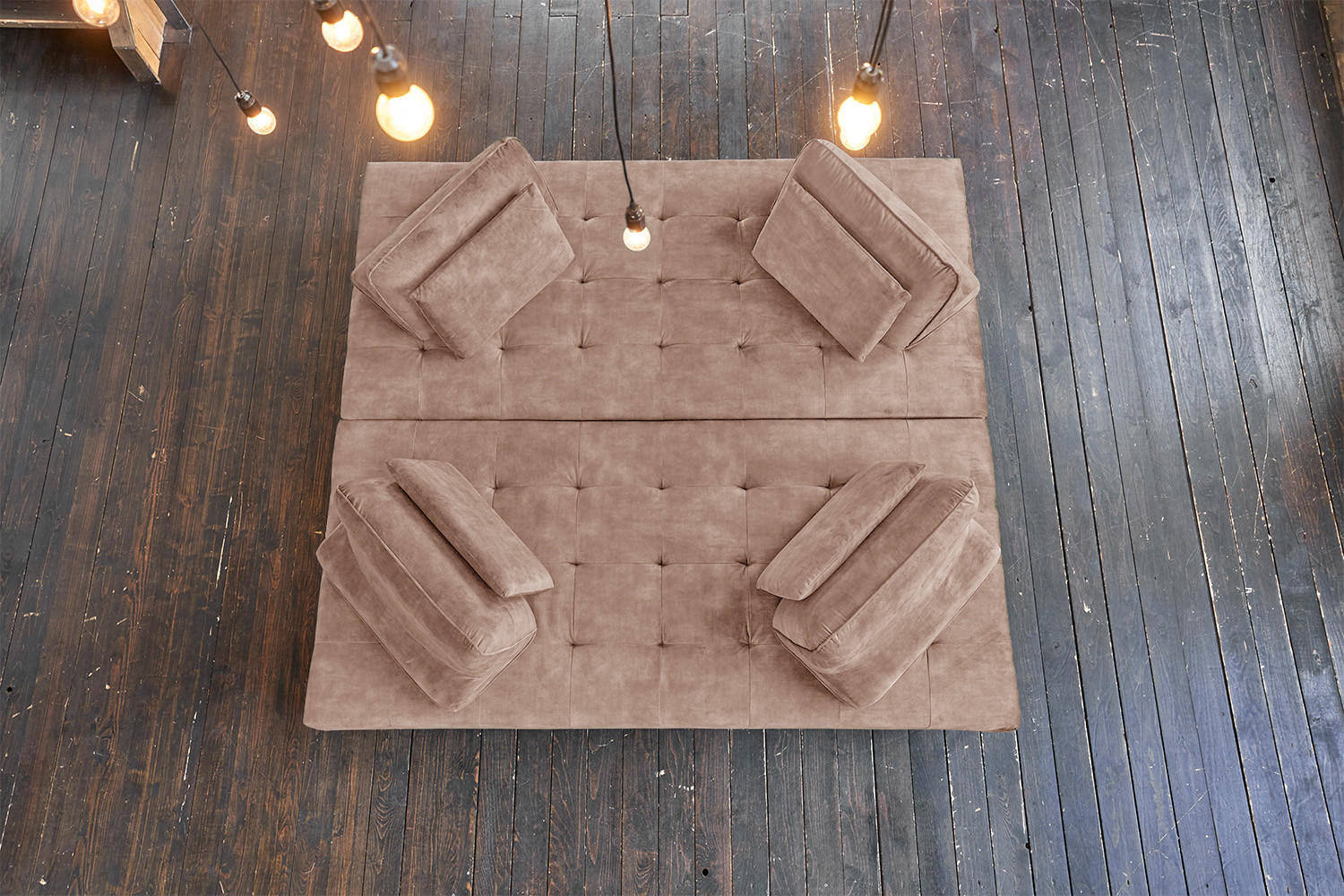 Thumbnail - Kawola Ecksofa, Taupe, Textil, Echtholz, 4-Sitzer, Füllung: Komfortschaum, 350x240 cm, Wohnzimmer, Sofas & Couches, Wohn...