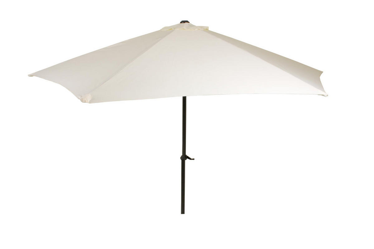 SONNENSCHIRM Thomas Ø 300cm 6 Streben Creme Gartenschirm - Creme, Kunststoff (300/300cm) - DELUKE
