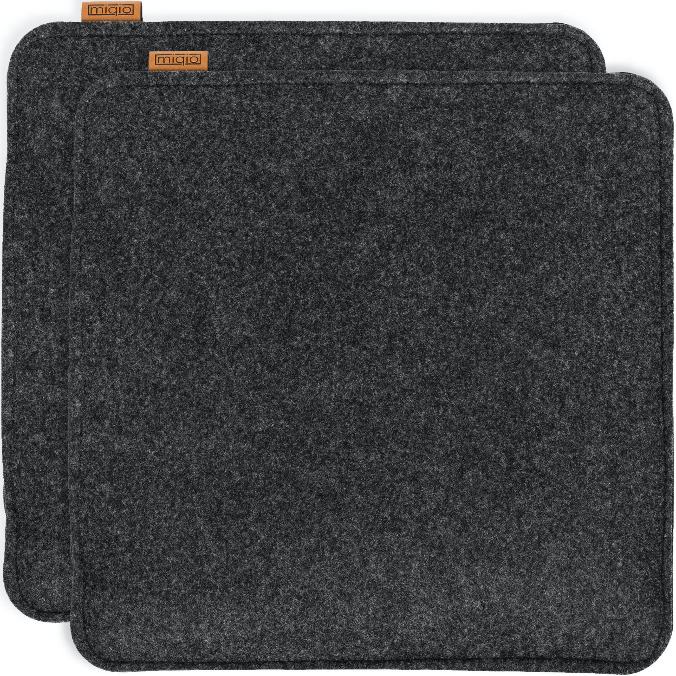 SITZKISSEN mit Antirutschnoppen 2er-Set - Dunkelgrau, Textil (40/40/2cm) - Miqio Design