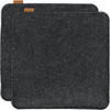 SITZKISSEN mit Antirutschnoppen 2er-Set - Dunkelgrau, Textil (40/40/2cm) - Miqio Design