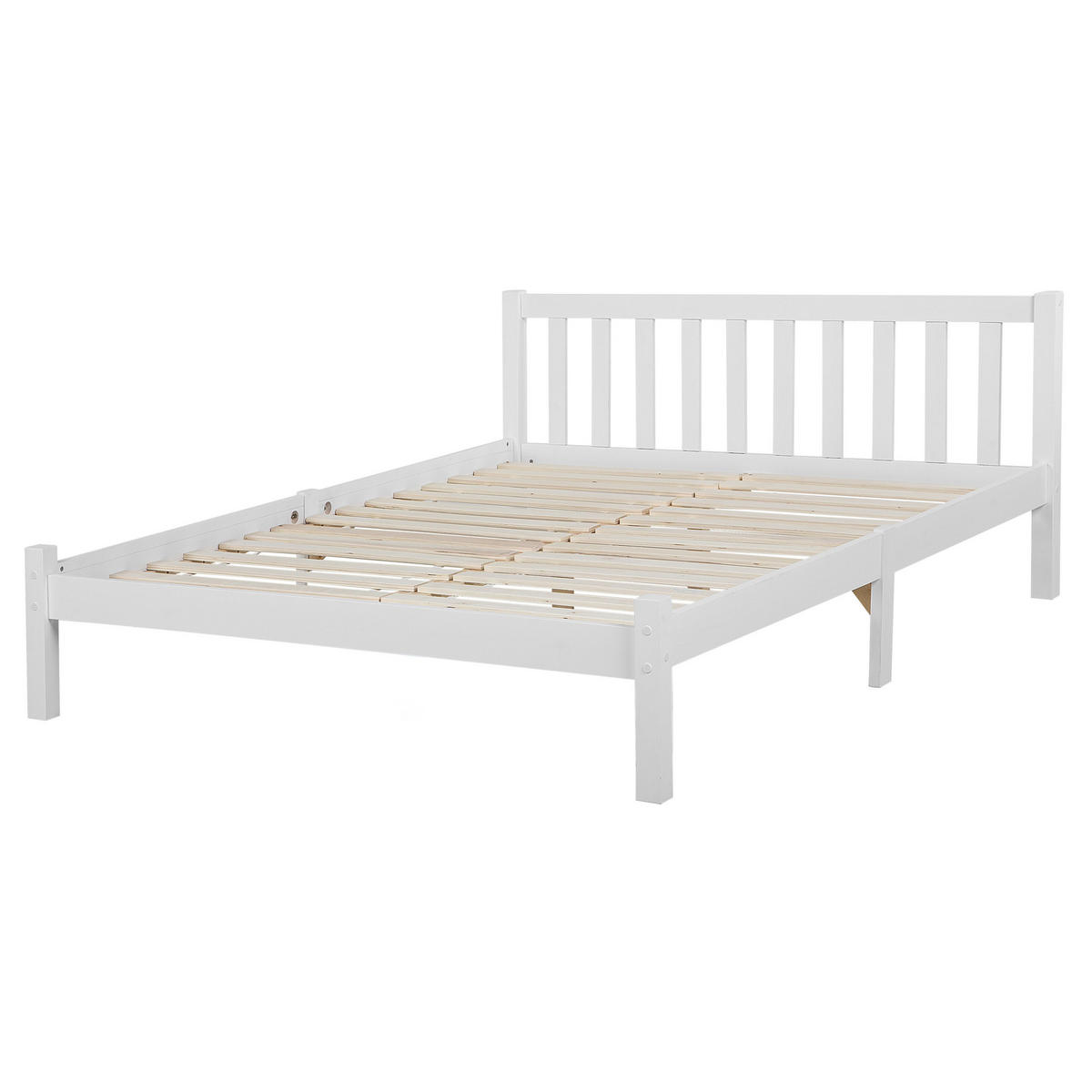 HOLZBETT 160/200cm Weiß Florac - Weiß, Holz (160/200cm) - Beliani