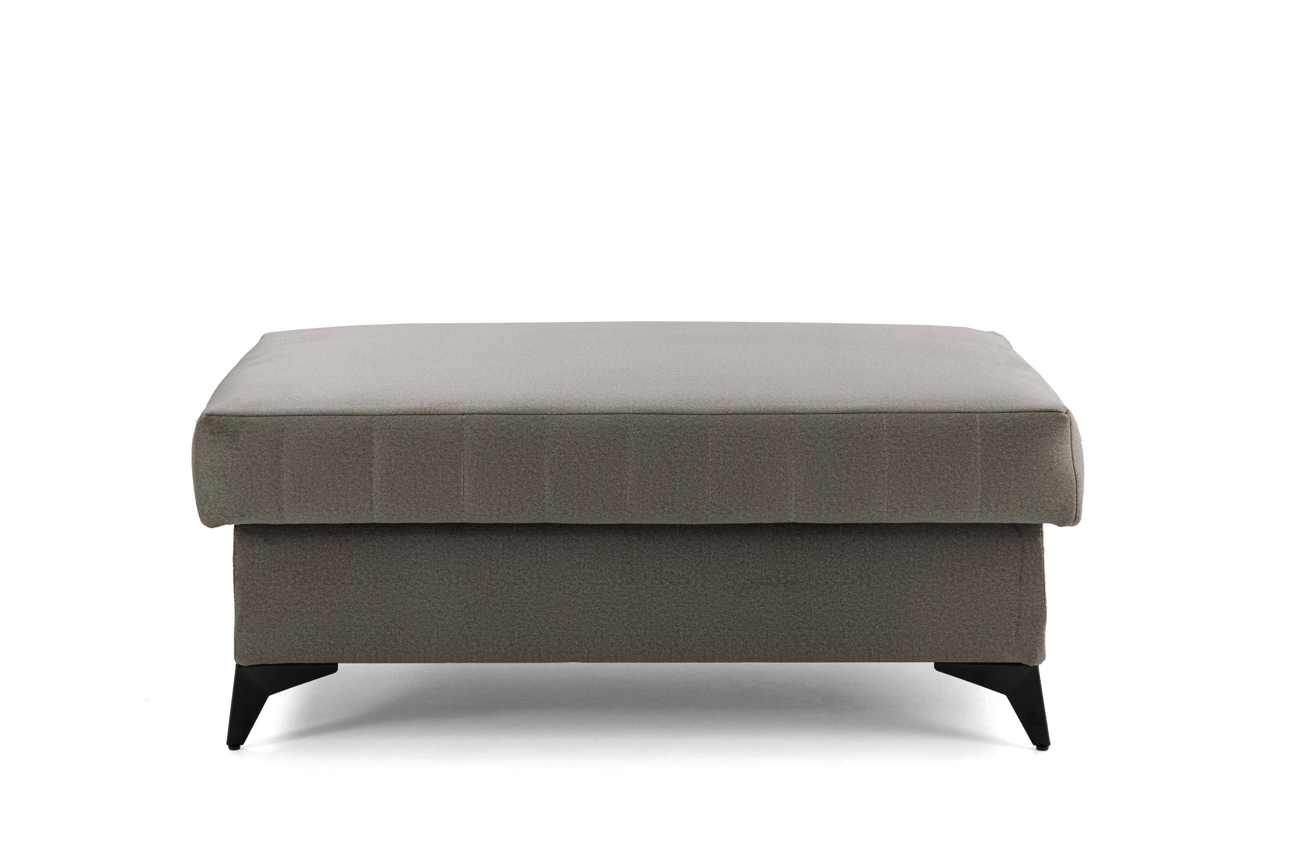 POUF PIERO 107 x 60 cm Velours Beige - Beige/Schwarz, Holz/Textil (107/43/60cm) - Muffo