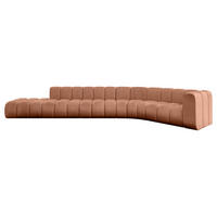 ECKSOFA modulares Sofa Tilmo-L2 - 490x194x70 cm Apricot - Koralle, Holzwerkstoff/Textil (490/194cm) - ALTDECOR