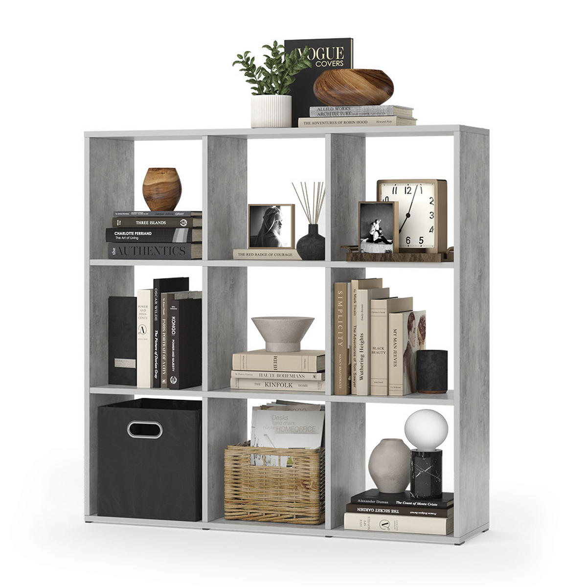 RAUMTEILER Nove Grau 104 x 108 cm - Grau, Holzwerkstoff (104/108/29cm) - Vicco