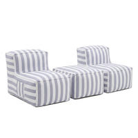 GARTENLOUNGE-SET SOFT SET 4 Grau - Grau, Textil - Muffo