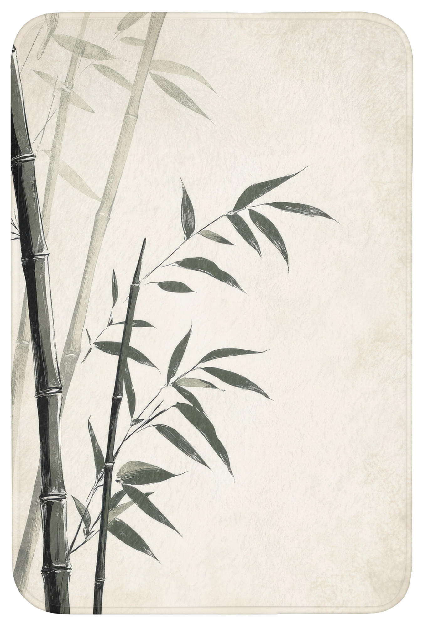 KOUPELNOVÁ PŘEDLOŽKA Japandi - Bambus - béžová 60x90 cm - ecru, textil/plast (60/90cm) - OnlyWow