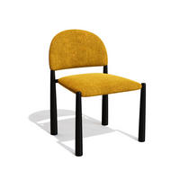 STUHL 2er-Set Texturierter Samt Senf 53cm - Dunkelgelb, Textil (53/10.4/56.9cm) - Sia Home
