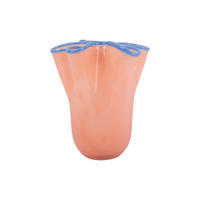 VASE Ruffles Medium Orange 19.5/19.5/22 cm - Orange, Glas (22cm) - Present Time