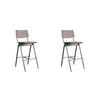 BARHOCKER Massiv Braun 58/49/109 cm 2er-Set - Dunkelbraun, Holz (49/109/58cm) - LABEL51