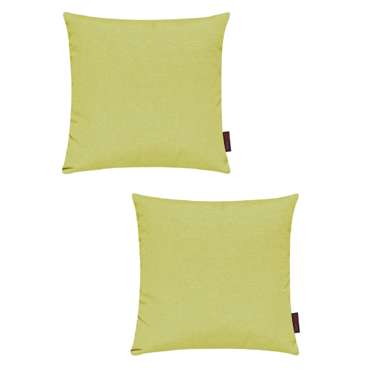 KISSENHÜLLE 2er Set Fino uni 50/50 cm - Hellgrün, Textil (50/50cm) - Magma Heimtexx