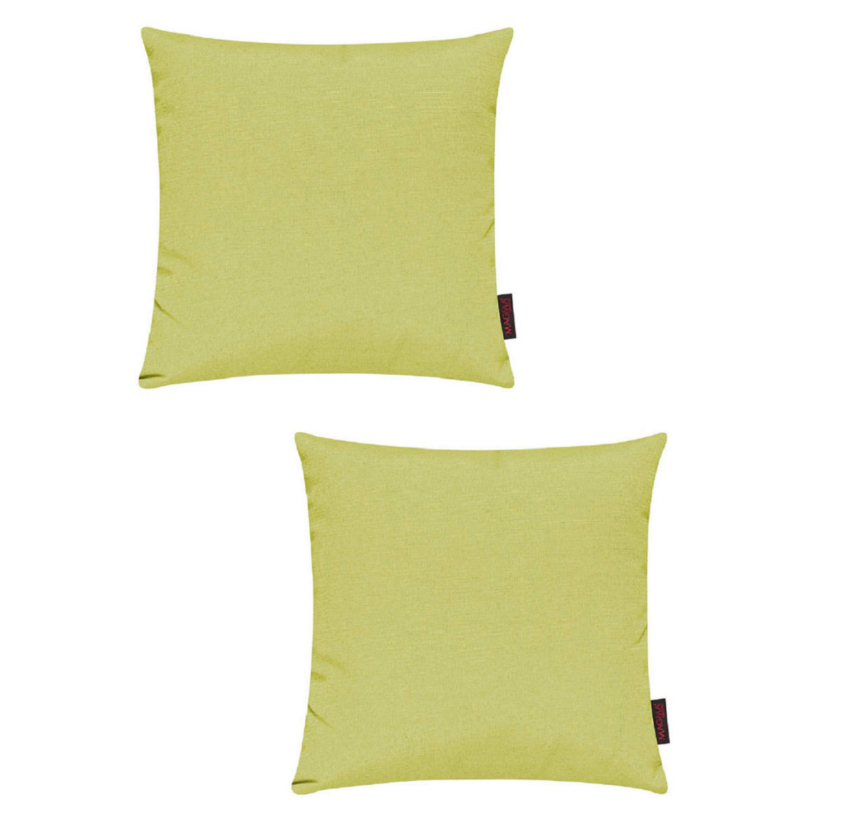KISSENHÜLLE 2er Set Fino uni 40/40 cm - Hellgrün, Textil (40/40cm) - Magma Heimtexx