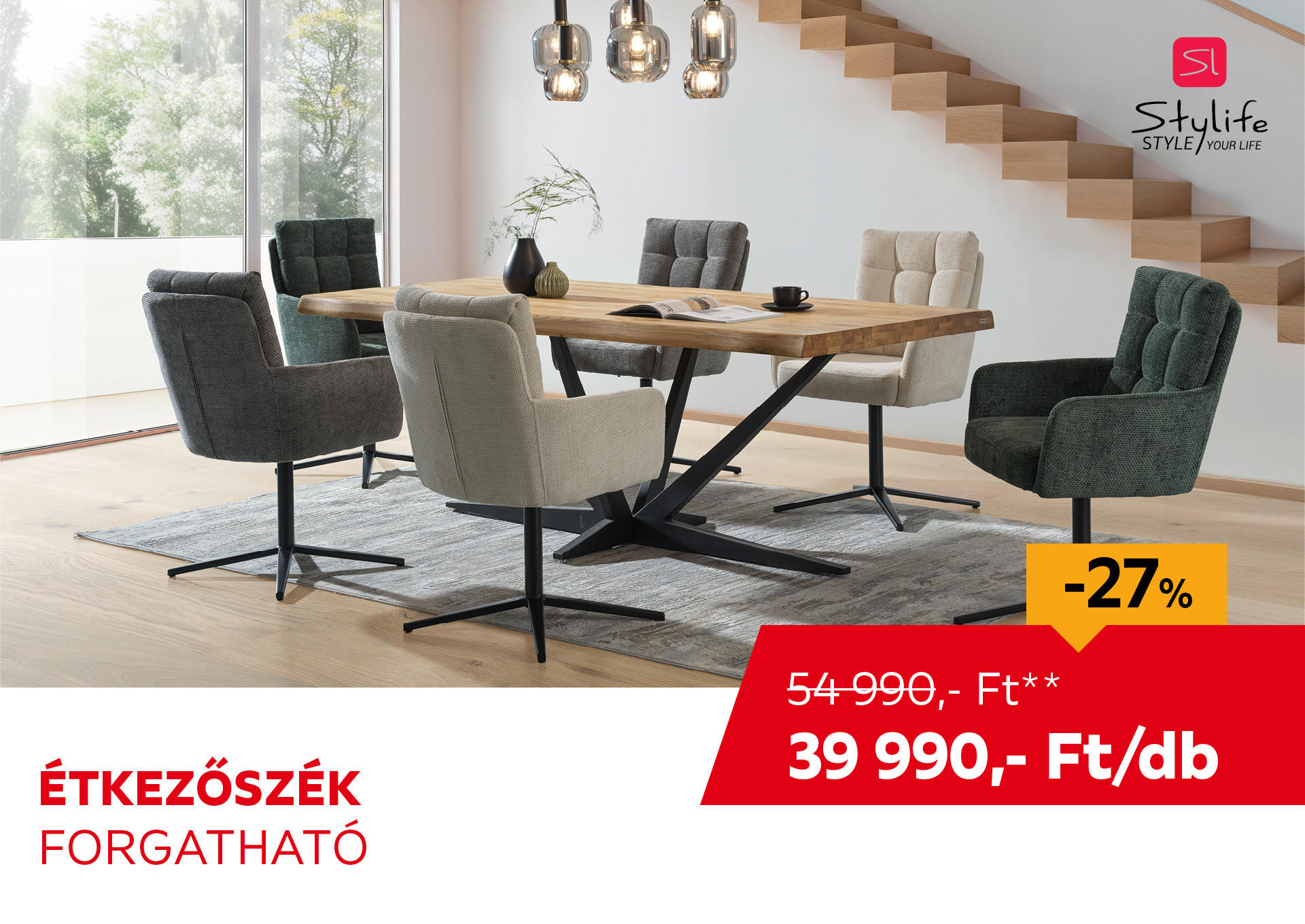 ÉTKEZŐSZÉK Kiemelt termék 54990 Ft.- helyett 39990 Ft.-