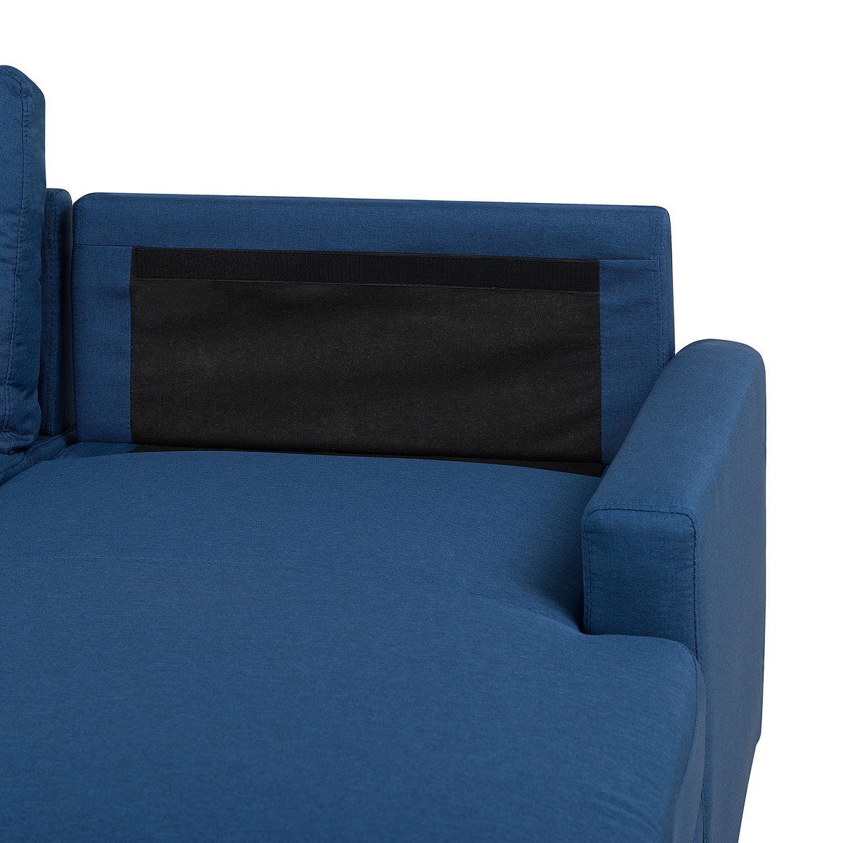 ECKSOFA Polsterbezug Marineblau rechtsseitig Flakk - Hellblau, Textil (232/147cm) - Beliani
