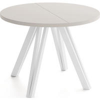ESSTISCH Ravero runder ausziehbarer, Kaschmir 100-140/100/77 cm - Kaschmir/Beige, Holz/Holzwerkstoff (100/140/76.5cm) - WFL GROUP