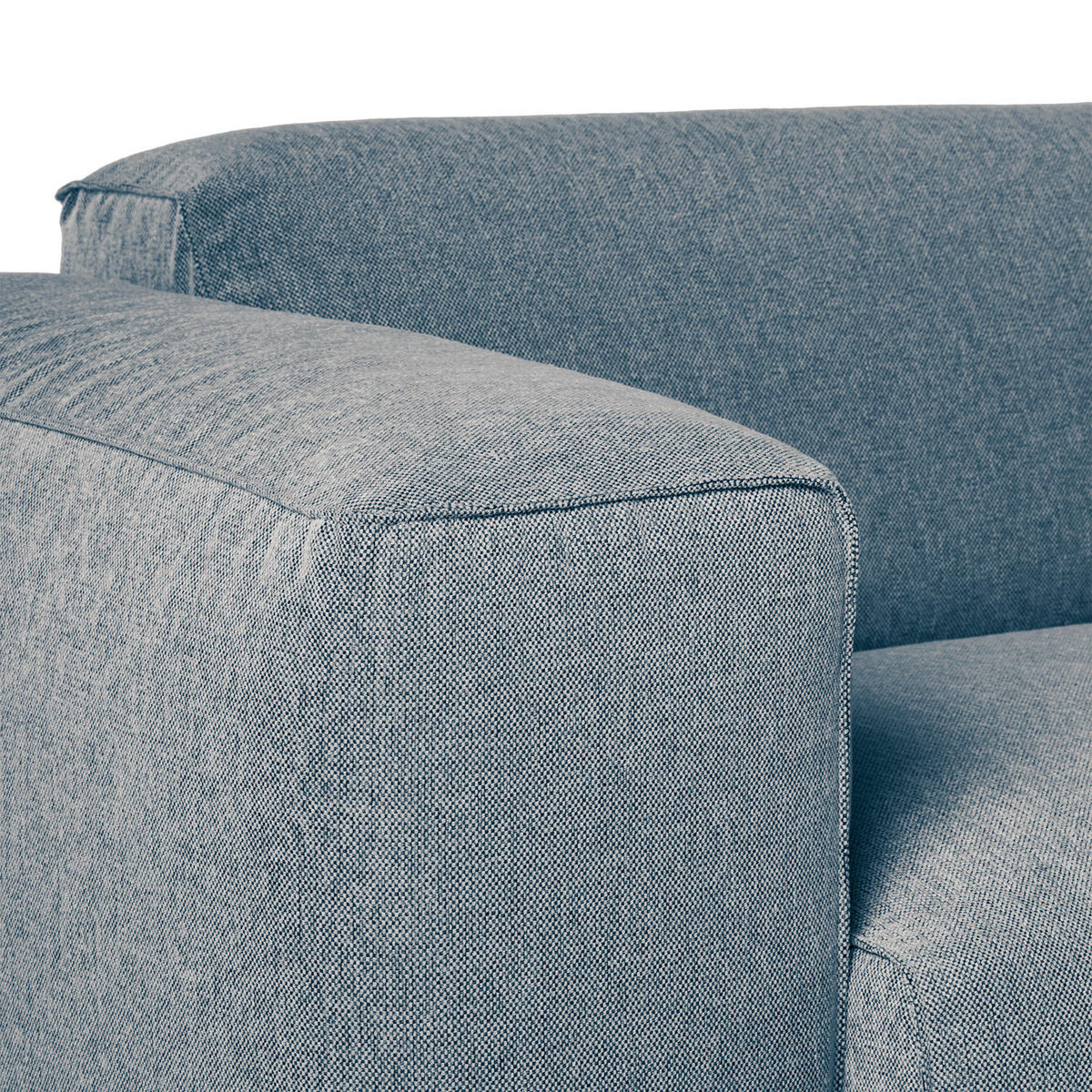 3-SITZER SOFA - Blau/Schwarz, Kunststoff/Textil (251/71/102cm) - home24