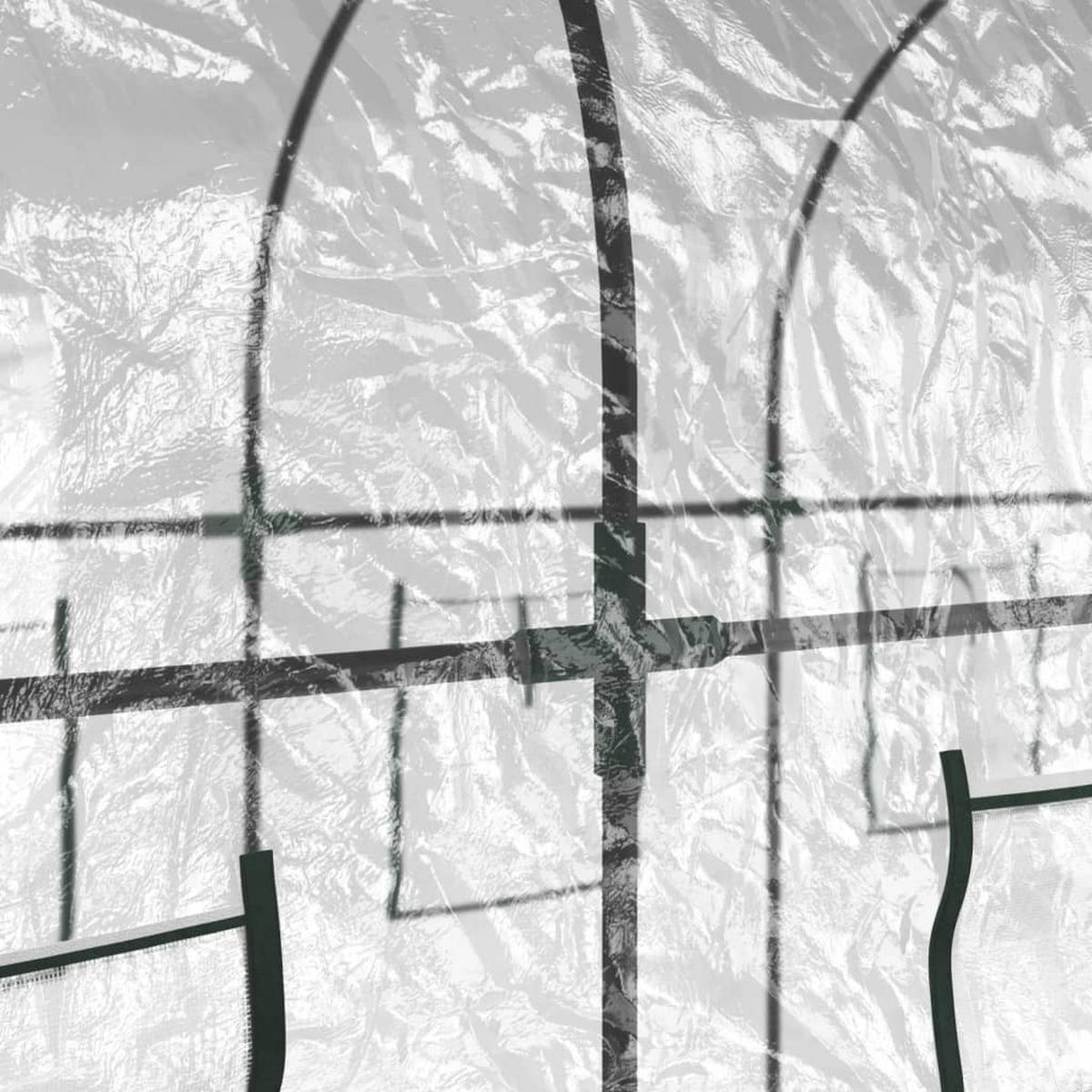 GEWÄCHSHAUS Folientunnel GREGO mit Fenster 188x161x398 cm - Transparent, Kunststoff (161/188/398cm) - DELUKE