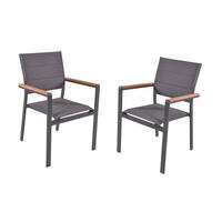 GARTENSTUHL 2er Set Hedda Stapelstuhl - Hellbraun, Holz (58/86/57cm) - DELUKE