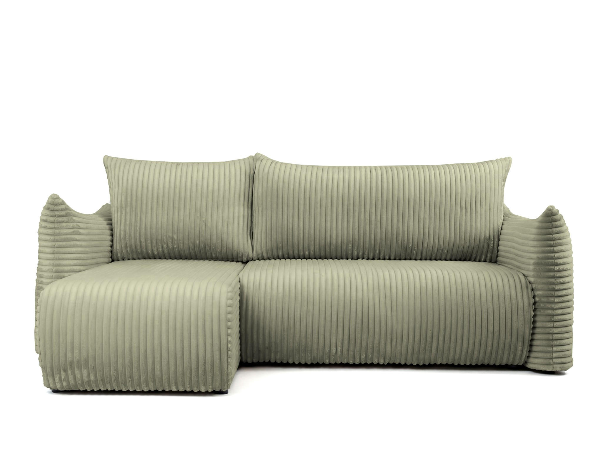 ECKSOFA Mailand Xs Mit Schlaffunktion - Olivgrün, Holzwerkstoff/Textil (154/226cm) - Fun Möbel