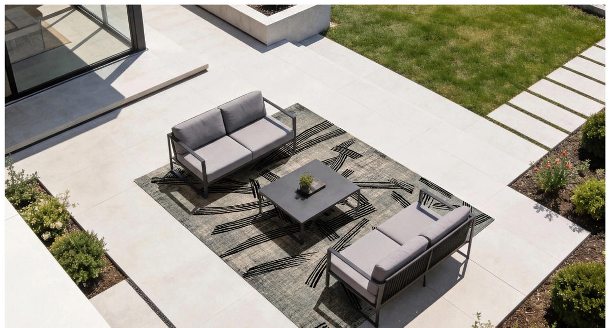 TEPPICH modern Flachgewebe KATANA Grau 140 x 200 cm - Grau, Textil (140/200cm) - Novatrend